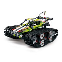 Mould King DIY Smart RC Robot Car Programmable Block Building Bluetooth APP/2.4G Stick Control Assembled Robot Car Toy
