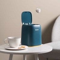 Multi-Function Waste Bins Desktop Household Living Room Trash Can Pressure for Kitchen Office Trash Container