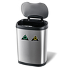 NINESTARS Smart Non-Contact Automatic Motion Detector Stainless Trash Can Storage Baskets