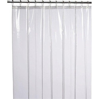 Non-Toxic Mildew Resistant Anti-Bacterial Eco-Friendly PEVA 3G Liner Clear Shower Curtain