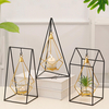 Nordic Style 3D Geometric Candlestick Metal Hanging Candle Holder Home Decor Art