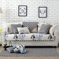 Nordic Thickened Magical Seat Cushion Cover Corner Letter or Stripe Fabric Double Towel Non-slip Sofa Cover