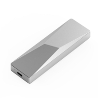 NVME M.2 SSD Hard Drive Enclosure Type-C USB3.1 Gen2 10Gbps Hard Disk Case Silver aluminum HDD Soild State Drive Metal C