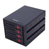 Oimaster 4 Bay Hard Drive Enclosure Rack Data Storage 2.5