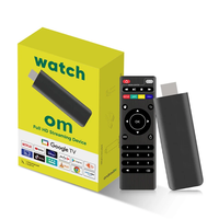 OM 1+8G 4K Smart TV Stick 2.4G WiFi Android 9.0 Amlogic S905 Quad-core Display Dongle HDR10+ H.265 Google TV Media Playe