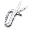 Outdoor Stainless Steel D-type Multi-Functional Mountaineering Hook Hanging LED Light Folding Knife