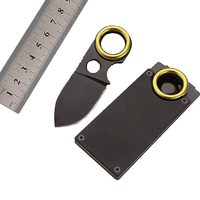 Outdoor Straight Knife 87mm 3Cr13 Portable Camping Survival Ring Knives With Scabbard