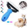 Pet Comb Dual Side Dematting Rake Cleaning Slicker Pet Brush Puppy Dog Cat Fur Shedding Brush