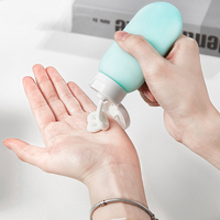 Portable Silicone Refillable Bottle Empty Travel Packing Press for Lotion Shampoo Cosmetic Squeeze Containers