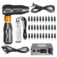 Pro Tattoo Machine Pen Kit Power Supply T2 Motor For Eyebrow Liner&Shader