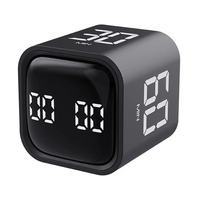 Productivity Cube Timer Sensor Flip LED Display 4 Preset Times Dual Mode Time Management Countdown Kitchen Student Learn