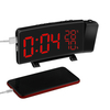 Projection Clock Three-Color FM Radio Alarm Clock LED Temperature Humidity Desk Table Clocks Home Decor