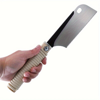 Pull Saw 6-Inch SK5 Steel Single-Edge 17 TPI Flexible Blade for Precise Cross Length Cuts Woodworking Tool