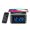 Qi Wireless Charging Bluetooth Speaker Alarm Clock Electric FM Radio Desktop Clock Music Player Home Decorations