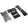 Realacc Carbon Fiber Battery Protection Board with Tie Down Strap for X Frame kit for RC Drone FPV Racing