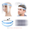 Removeable Splash-proof Anti-spit Anti-Saliva Protective Full Face Shield Transparent Face Mask With 10 Replacement Shie
