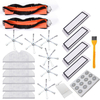 Replacement for Xiaomi Roborock Robot S50 S51 Roller Brushes*2 Cleaning Brushes*2 Filters*4 Rags*6 Side Brushes*6 Water