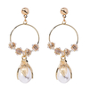 Retro Flower Pearl Ear Drop Earring