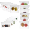 Reusable Translucent Frosted PEVA Food Storage Bag for Sandwich Snack Lunch Fruit Kitchen Storage Container