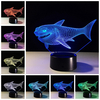 Shark 3D Night Light 7 Colors Changing LED Touch Switch USB Table Lamp Gift for Decorations