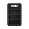 SheIngKa FLW316 3-Channel LCD Display Battery Charger 5V / 2.1A For DJI OSMO FPV Action Camera