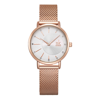 SHENGKE SK K0093 Women Crystal Full Steel Quartz Watch
