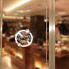 Shopping Mall Store Window Background Transparent Wall Stickers No Shake Hands Sign Sticker Healthcare Sticker for Glass