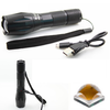 SHUOLIDE E17T6/XP-L V5 1000Lumens 5Modes Zoomable USB Rechargeable Tactical LED Flashlight
