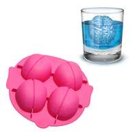 Silicone Brain Shape Ice Freeze Cube Tray Mold Kitchen Ice Cube Mold