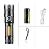 Skyfire P80 30W 800m 5 Modes + Promise Dimming Type-C Rechargeable Waterproof Zoomable Flashlight Built In 26650 Battery