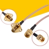 SMA Male to Female Connector Square Flange Pedestal Adapter Cable Wire 15cm/20cm RG316 Universal for Receiver Transmitte