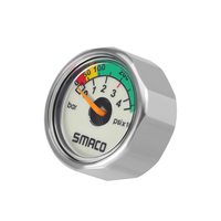 SMACO M10 Stainless Steel S300 Pressure Gauge Outdoor Diving Breathing Apparatus Instrument Waterproof Barometer Oxygen
