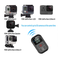 Smart Wireless WiFi Remote Control Controller Switch with Charge Cable Wrist Strap for GoPro Hero 7 6 5 4 Session Camera