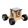 Solar Powered Toy Wooden Car Racer Educational Gadget Children Kid