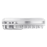 Space Aluminum Kitchen Rack Double Cup Chopstick Holder Seasoning Wall Mount Storage for Kitchen Arrangement