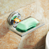 Square and Round Stainless Steel Shape Classic Bathroom For Shower Sink Soap Dish Suction Cup Holder
