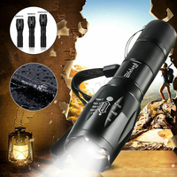 Tactical 900LM T6 LED Flashlight Zoomable 5 Modes 18650 Focus Torch+AAA