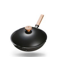 Taste Plus MOTOFE TP3C32 32CM Iron Frying Pan Pot Kettle Smoke-free Pan Kitchen Cookware Supplies Induction Cooker From