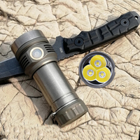 Titanium / Black AMUTORCH SST40 X9 XP-L HD 3600lm High Lumen USB Rechargeable 26650 Flashlight