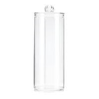 Transparent Cleansing Cotton Swab Box Storage Box Round Cosmetic Storage Box Transparent PS Storage Box Decorations