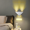 Triangle LED Lamp Stair Hotel Bedroom Home Bedside Aluminum Wall Light Decor