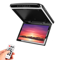 Universal 15.6 Inch 1080P Car Flip Down Monitor Roof Overhead DVD Player Screen FM HDMI USB SD TF Card 12V