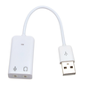 USB 2.0 External Sound Card 20cm 7.1 Channel Sound Card w/3.5mm Headphone and Microphone Jack Interface Stereo Mic Audio