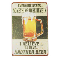 Vintage POSTER Metal Plate Rusted Tin Sign Man Cave Home Pub Bar Wall Decor