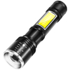 WARSUN 702 T6 LED + COB 2 Source Zoomable USB Rechargeable LED Torch