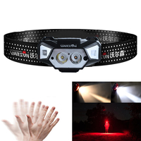 Warsun T202 1000LM XPG+COB 5Modes White Light+Yellow Light LED HeadLamp USB Rechargeable Waterproof HeadLamp Outdoor Cam