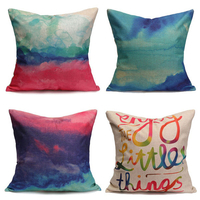 Watercolor Cloud Abstract Cotton Linen Pillow Cases Home Sofa Cushion Cover