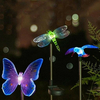 Waterproof LED Solar Light Butterfly Dragonfly Bird Pattern Colorful Lawn Lamp for Outdoor Garden Park