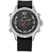 WEIDE 6306 Cosy Silicone Calendar Dual Display Digital Watch