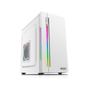 White Mini Computer Case MATX/MITX USB2.0 Support 2 HDD 1 SSD 2 Fans